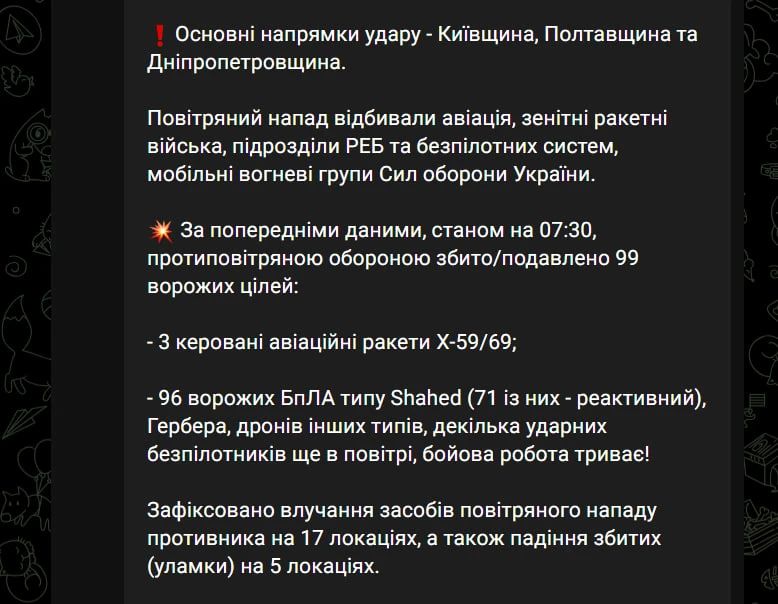 Украина не смогла сбить ни одной баллистической ракеты в течение прошедшей ночи, следует из отчёта Воздушных сил ВСУ Украина не смогла сбить ни одной баллистической ракеты в течение прошедшей ночи, следует из отчёта Воздушных сил ВСУ