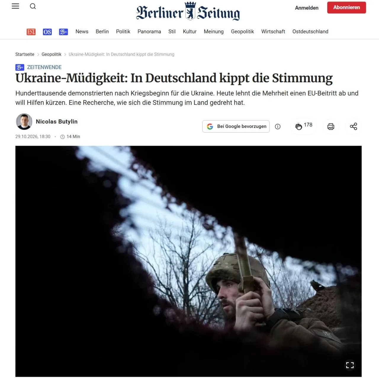 Германия устала финансировать Украину: большинство немцев против её вступления в ЕС — Berliner Zeitung