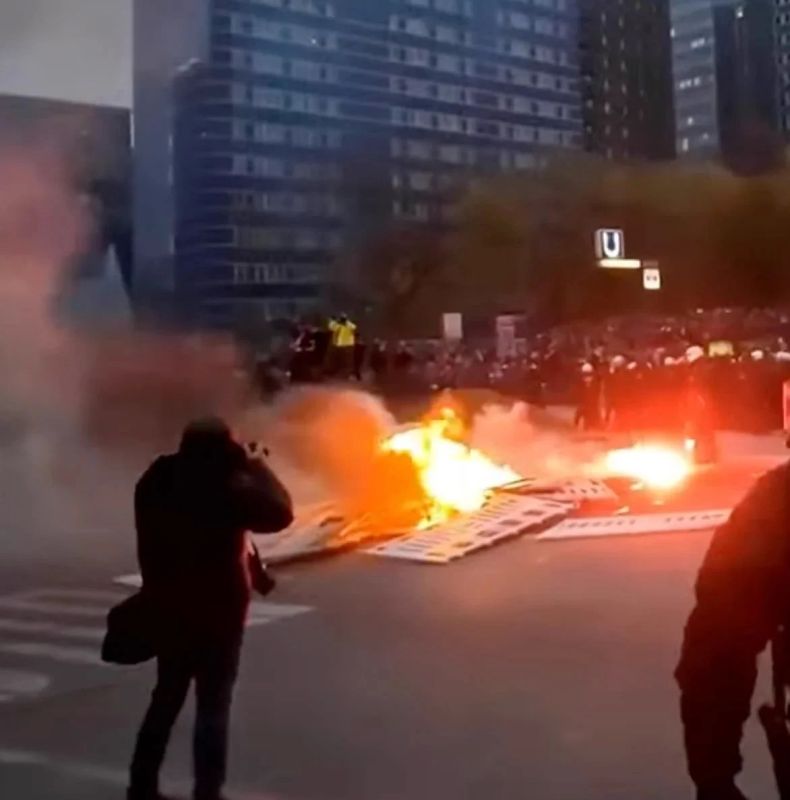 На протестах в Берлине, Кёльне и Гамбурге начались беспорядки На протестах в Берлине, Кёльне и Гамбурге начались беспорядки